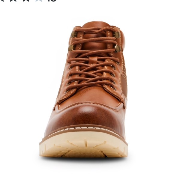 Steven Madden Tan Boots Ankle-Height Rugged Sole - Picture 3 of 6